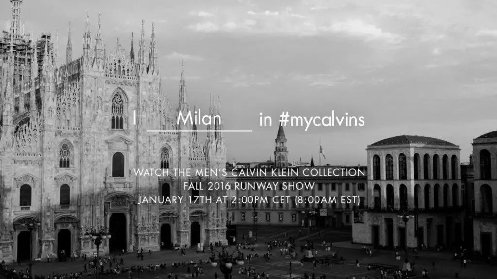 Tune-In for Calvin Klein LIVE stream from Milan Men's on Sunday!