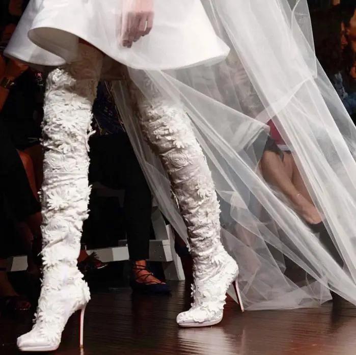 Bridal boots: Christian Louboutin collaboration