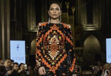 Designer Rufat Ismayil’s “Sumakh by AFFFAIR” collection at Paris City Fashion Week, Oct 2021