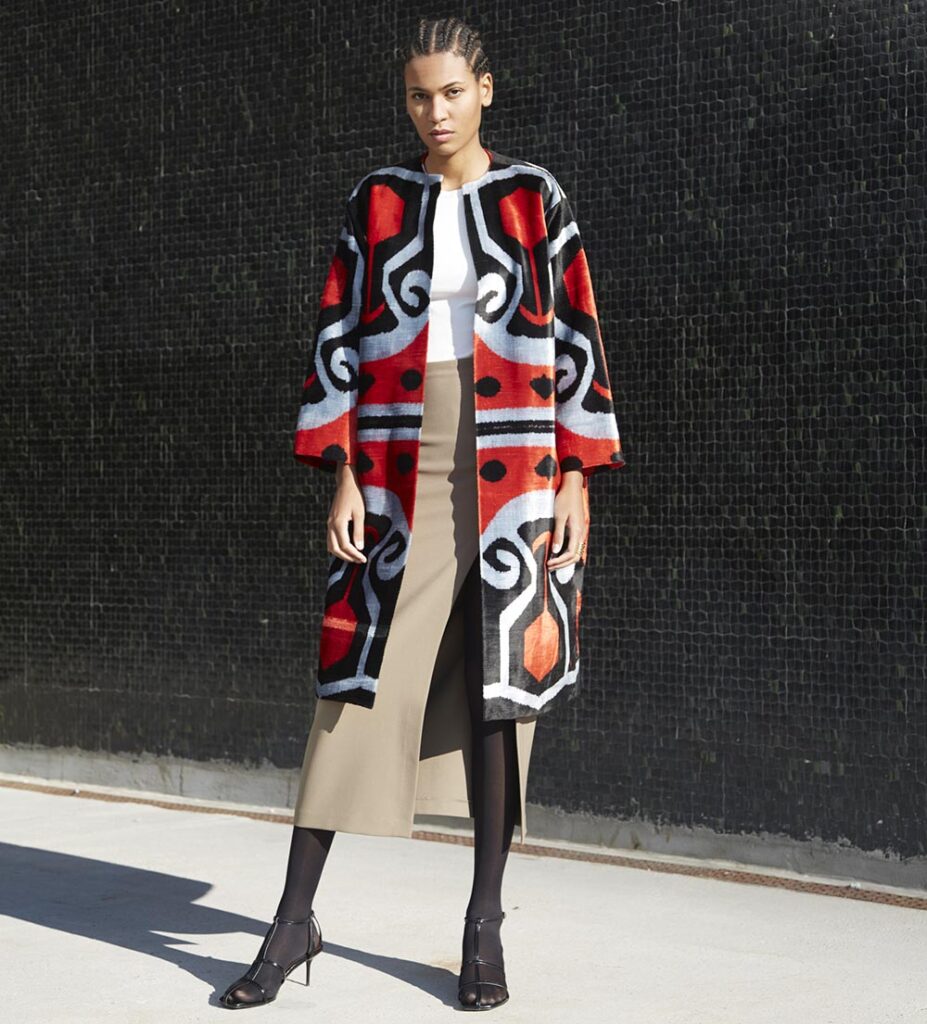 Aleksandraviktor Introduces 3 New Handwoven Velvet Ikat Chapans