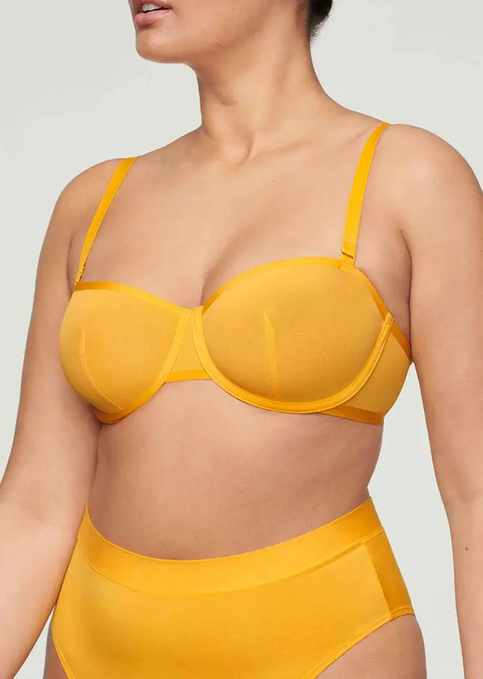 Out From Under Amber Modern Mesh Balconette Bra