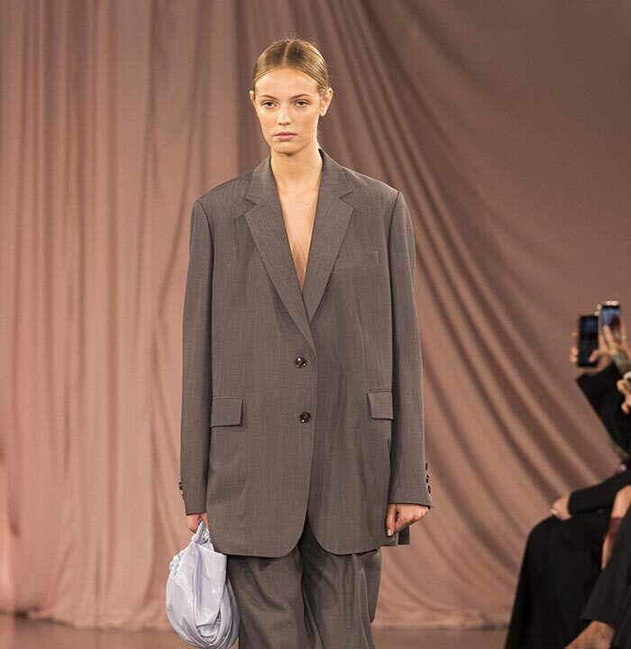 Model on the catwalk at the Time fashion show in Paris, Spring Summer 2025 Ready To Wear Fashion Week