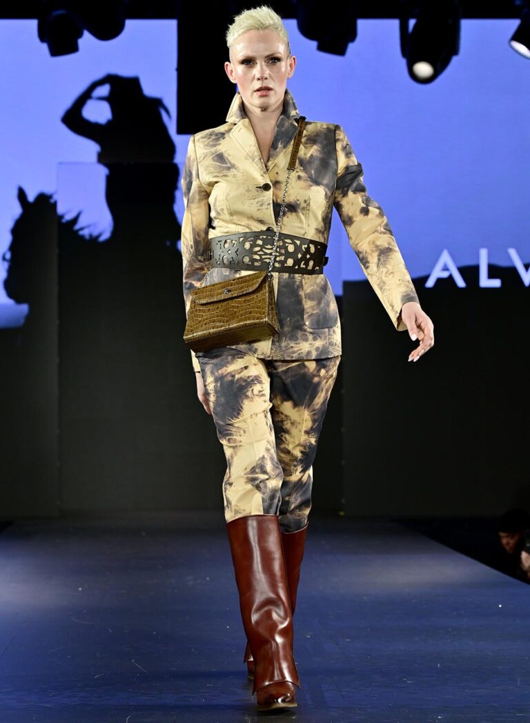 Alvin Valley, “The King of Pants,” Makes Triumphant 15-Year Catwalk Return at Runway 7’s Sony Hall with ‘The Wellington Girl’ Collection: Trending Fur Accents, Maroon, and Laser-Cut Belts