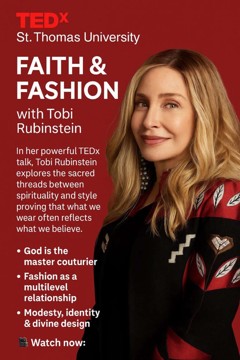 TEDx Talk “Faith & Fashion” with Tobi Rubinstein Explores the Divine Threads Between Style and Spirituality