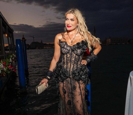 Anna Stukkert in Rafalieva Couture: Venice Film Festival & Better World Fund Gala