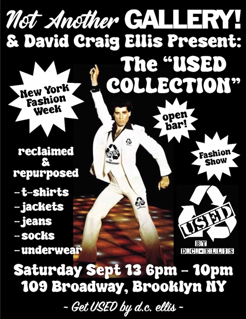 The “USED COLLECTION” – Canadian Artist and Satirist David Craig Ellis Debuts Fall Fashion Collection Made Entirely from 30 Years of His Own Used Clothing.